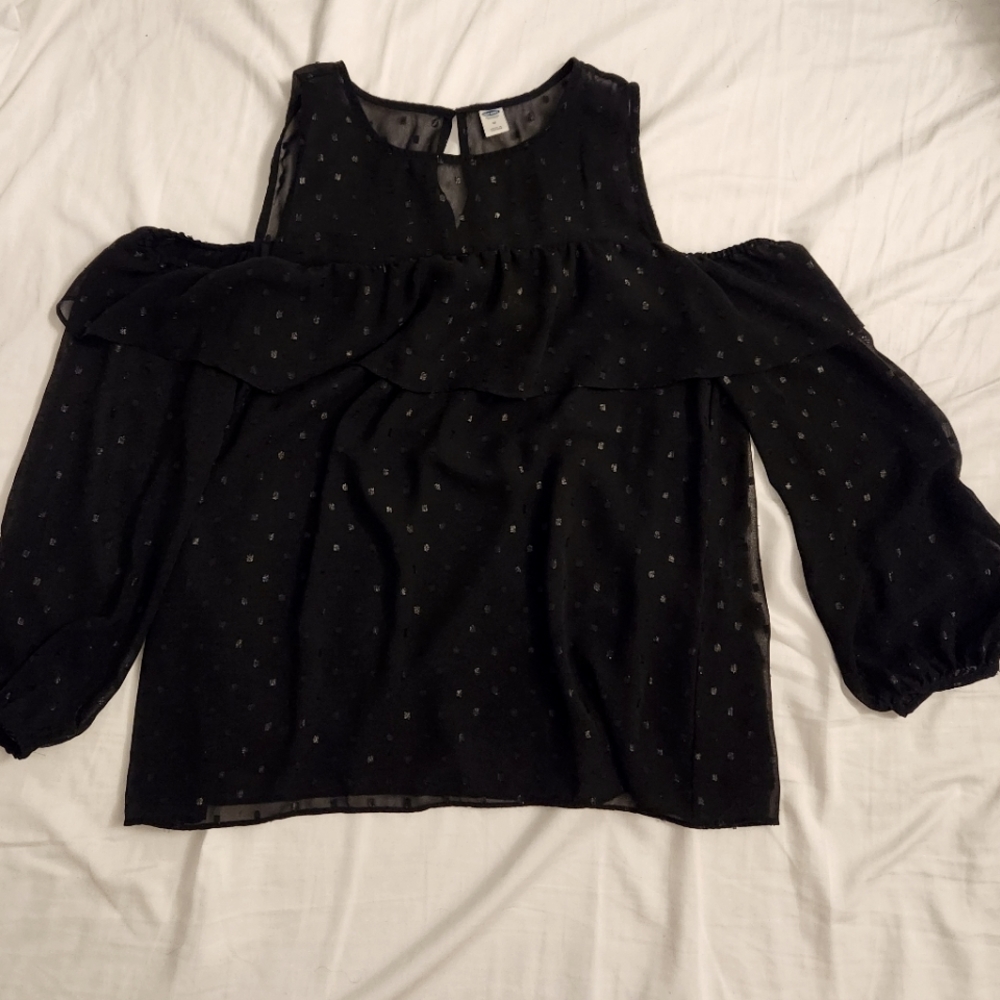 Black Cold Shoulder Old Navy Top